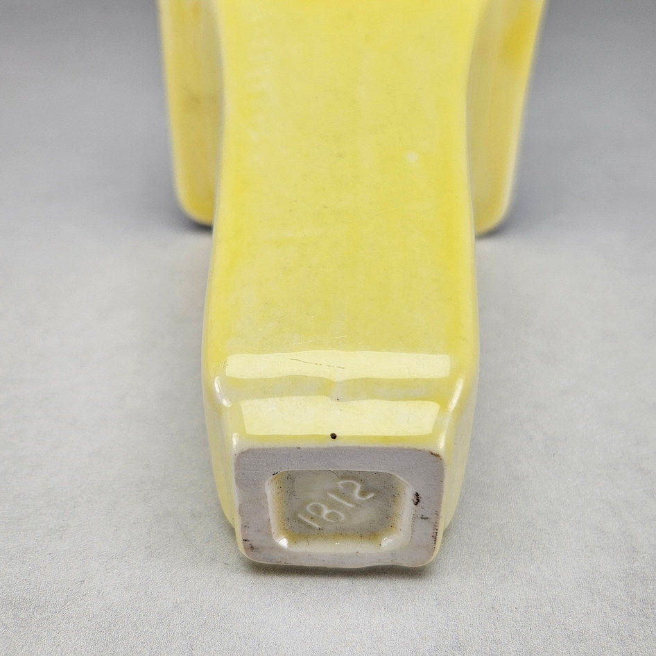 Lucia Ware 1812 Yellow Ceramic Wall Pocket, view 6