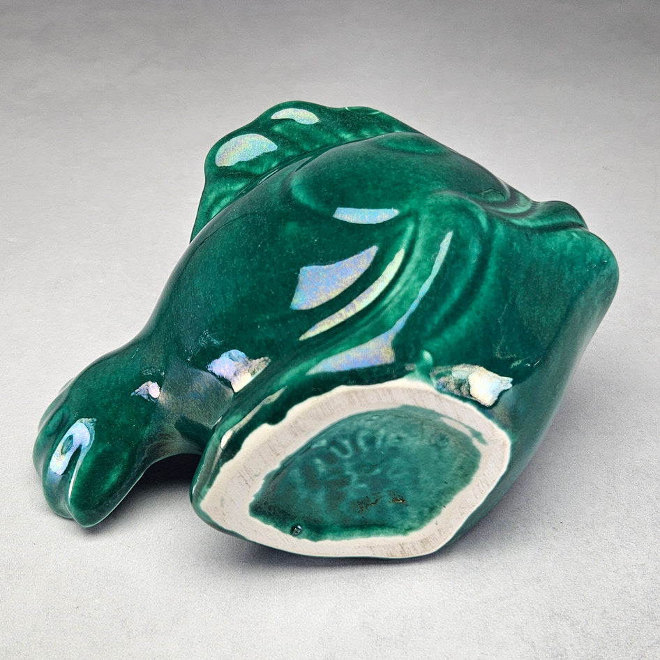 Lucia Ware 2202 Dark Green Ceramic Fish Vase, view 5