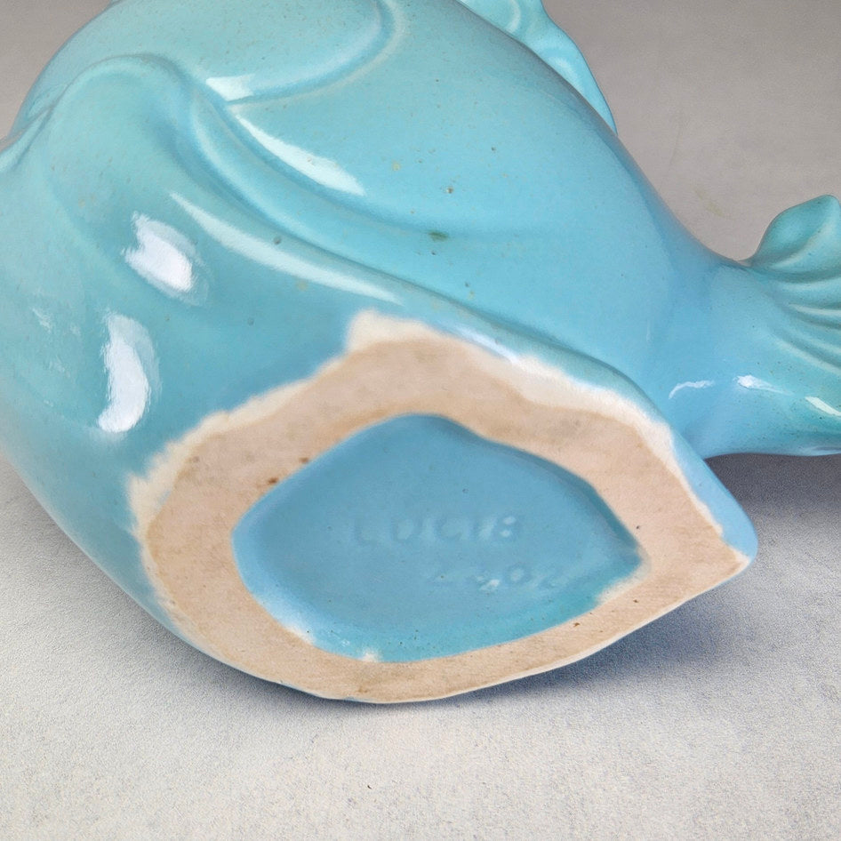 Lucia Ware 2202 Turquoise Ceramic Fish Vase, view 6