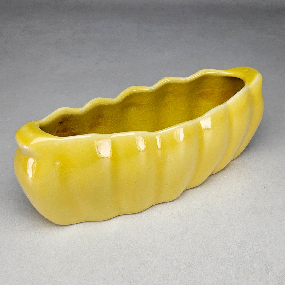 Lucia Ware 3301 Yellow Lobed Planter Vase, view 2