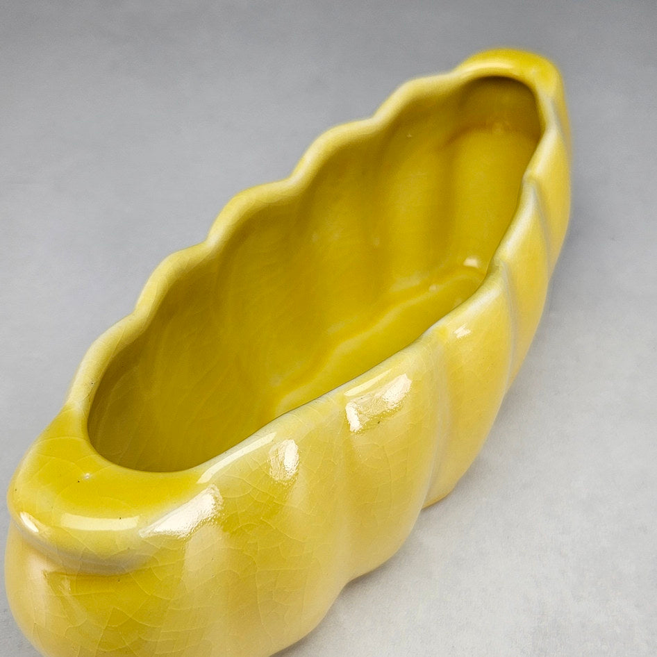 Lucia Ware 3301 Yellow Lobed Planter Vase, view 3