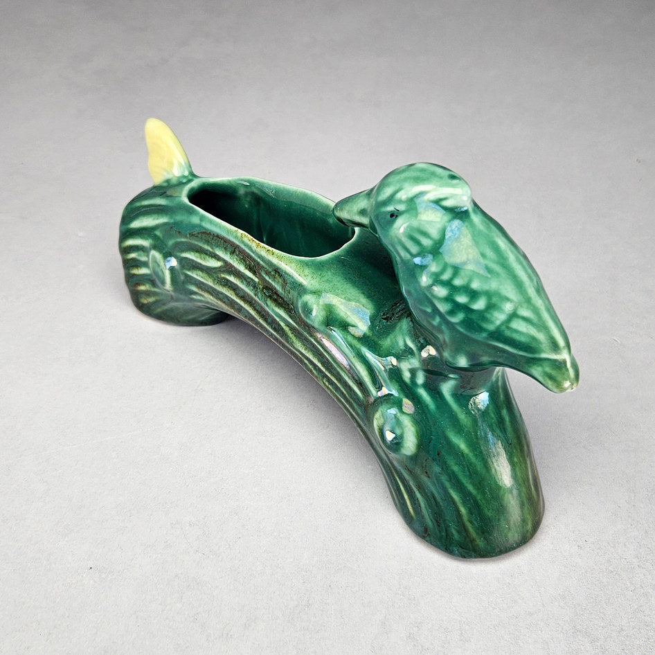 Lucia Ware 4005 Green Bird and Log Posy Vase, view 4