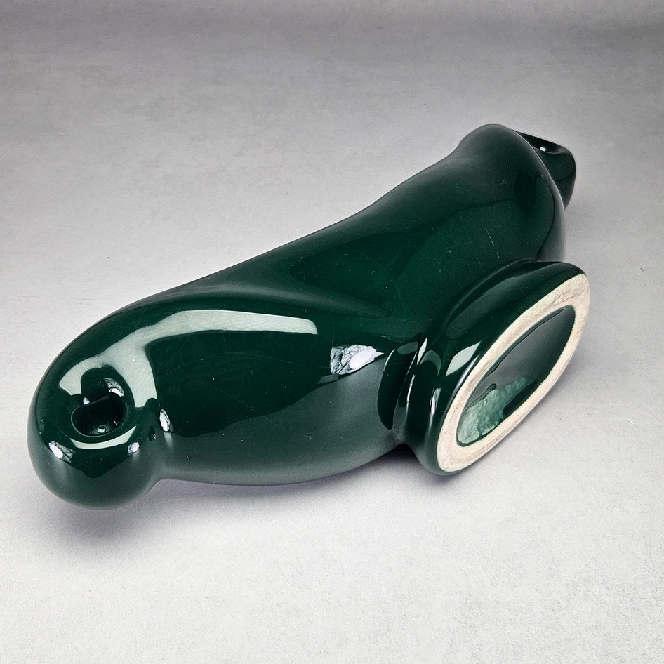 Lucia Ware 5803 Dark Green Ceramic Mantel Vase, view 5
