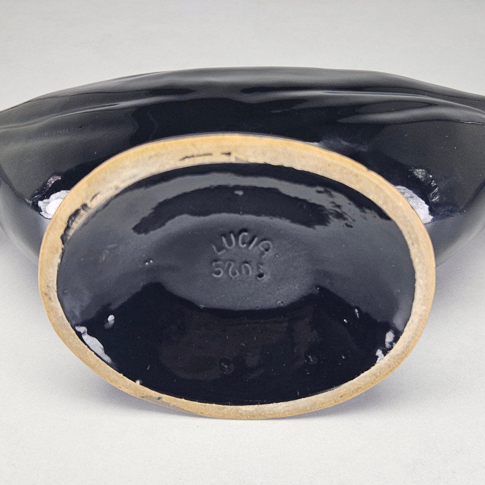 Lucia Ware Black Ceramic Mantel Vase Style 5803