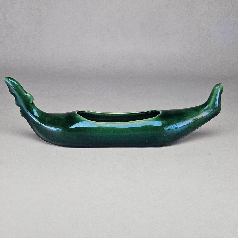 Lucia Ware Green Ceramic Gondola Planter Vase