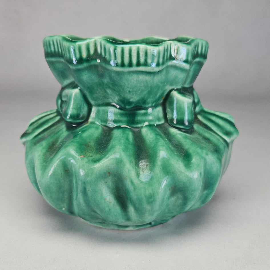 Lucia Ware Green Ceramic Ribbon Vase Style 4307