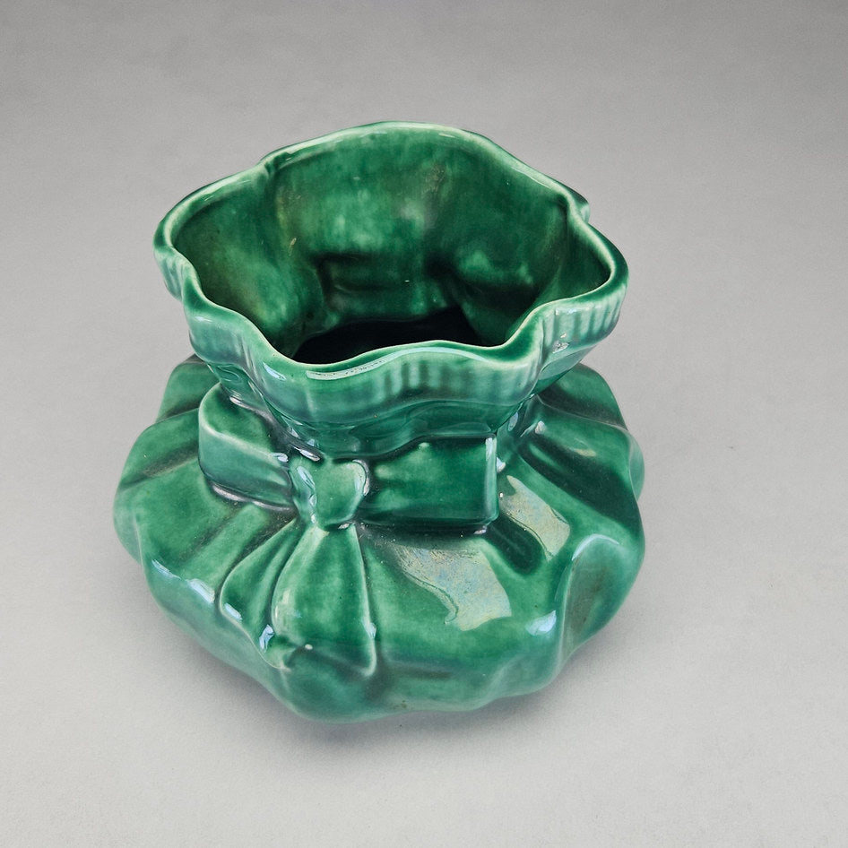 Lucia Ware Green Ceramic Ribbon Vase Style 4307