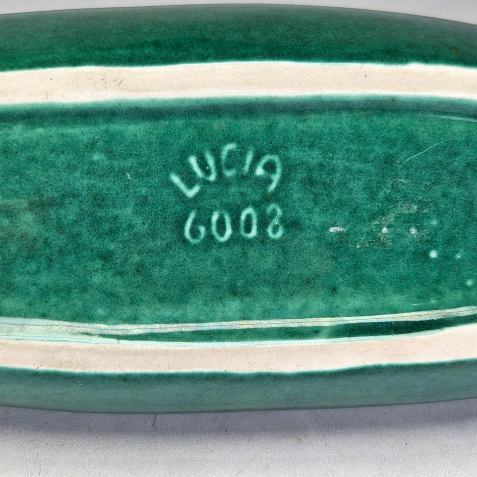 Lucia Ware gondola planter base close-up showing LUCIA 6008