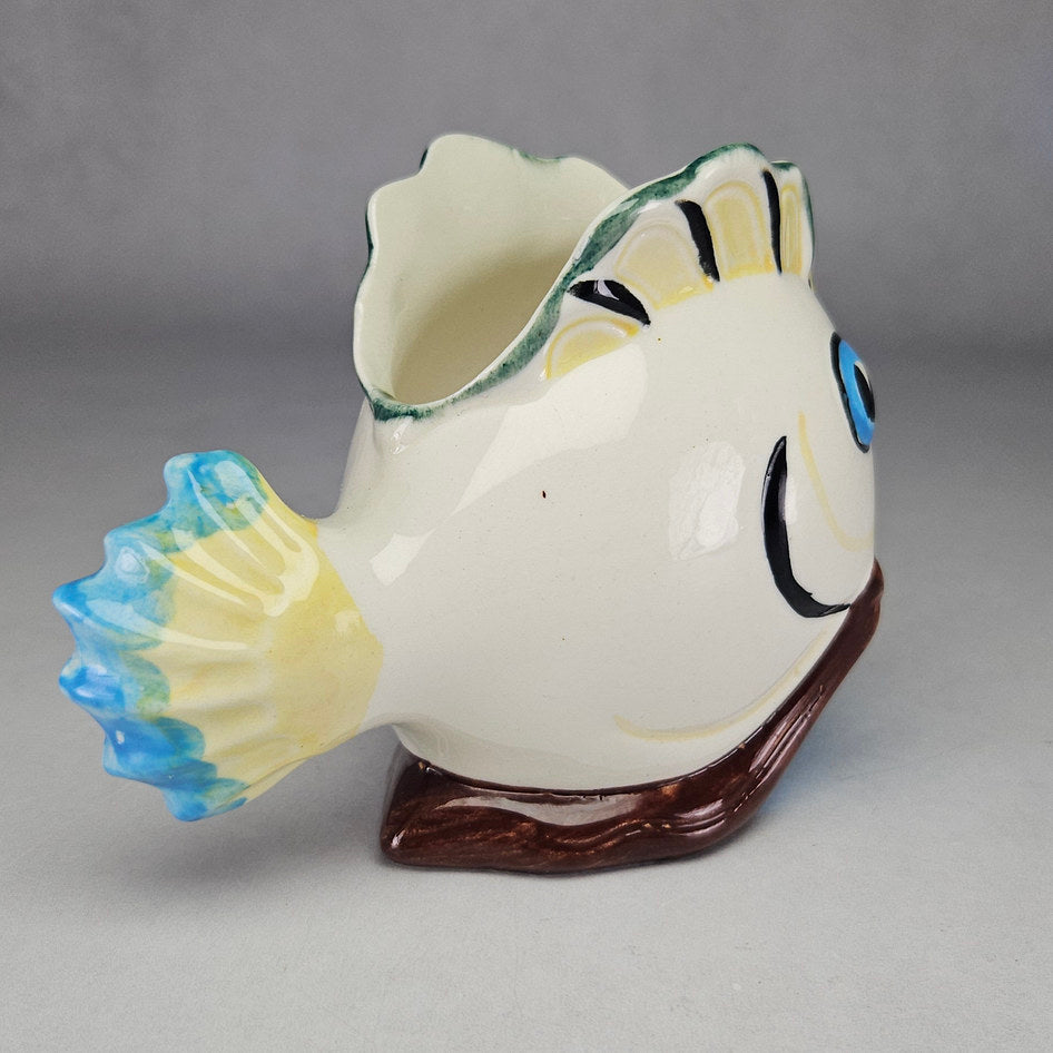 Lucia Ware Hand-Painted Ceramic Fish Planter Vase Style 2202