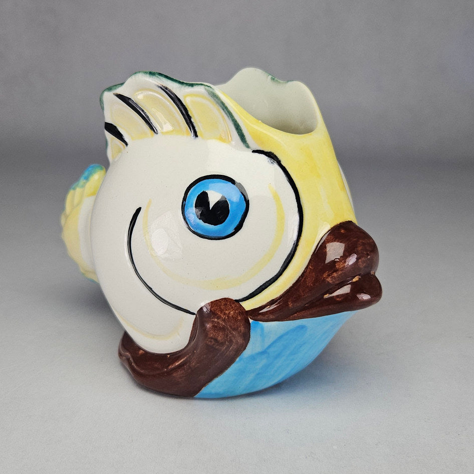 Lucia Ware Hand-Painted Ceramic Fish Planter Vase Style 2202