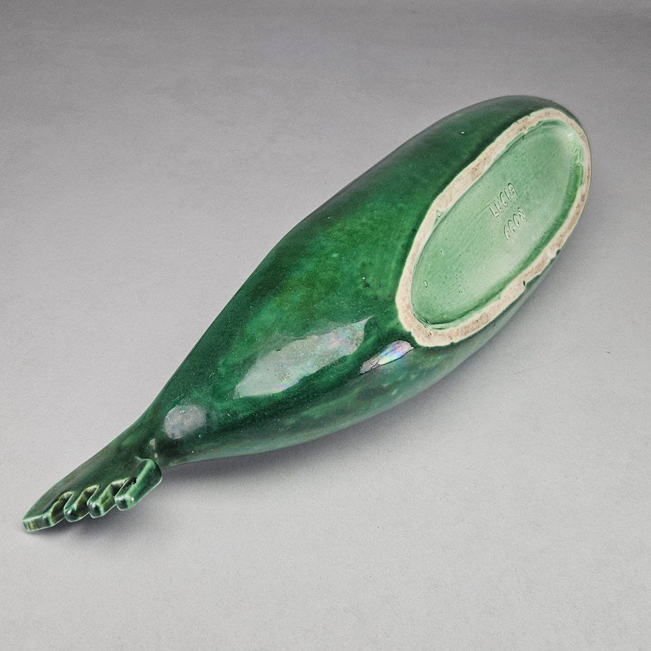 Lucia Ware Large Green Ceramic Gondola Planter Vase Style 6008