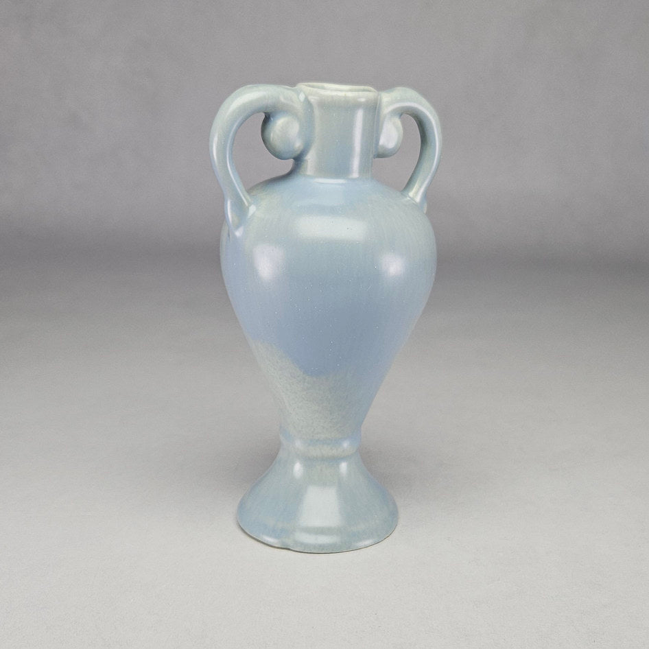 Lucia Ware Light Blue Ceramic Double-Handled Vase Style 2101