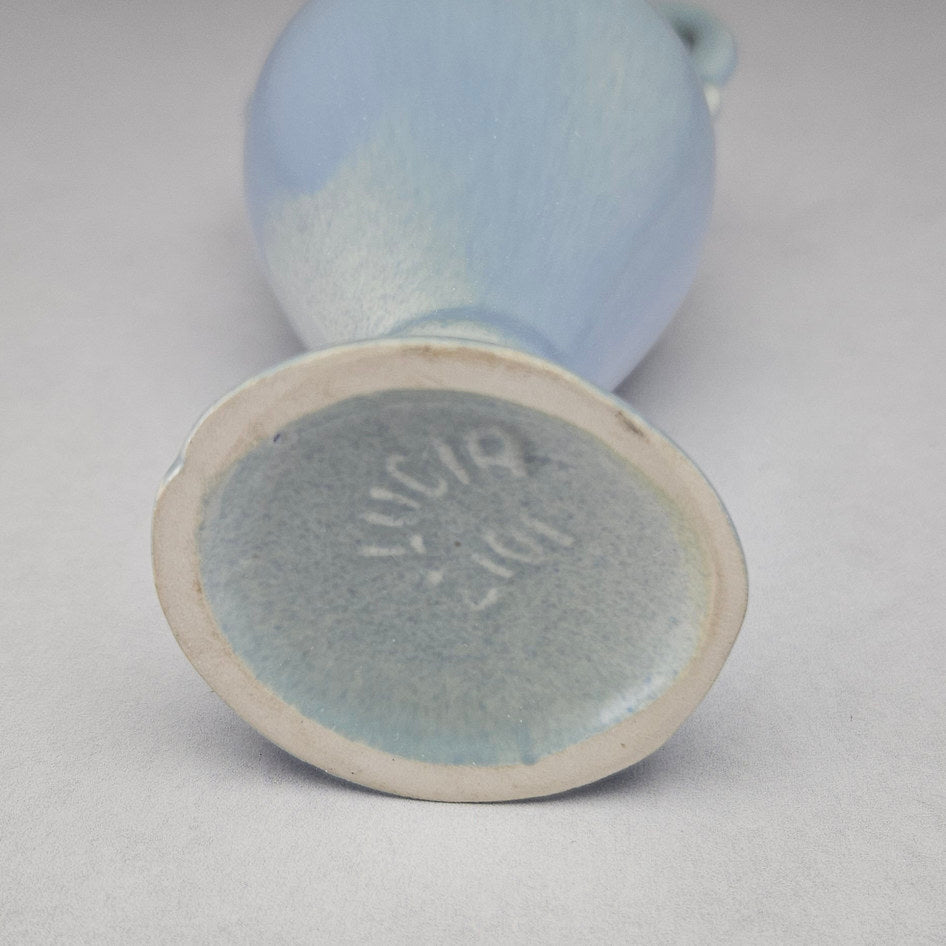 Lucia Ware Light Blue Ceramic Double-Handled Vase Style 2101