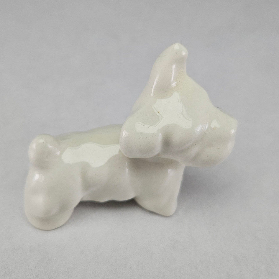 Lucia Ware White Ceramic Scottish Terrier Dog Figurine