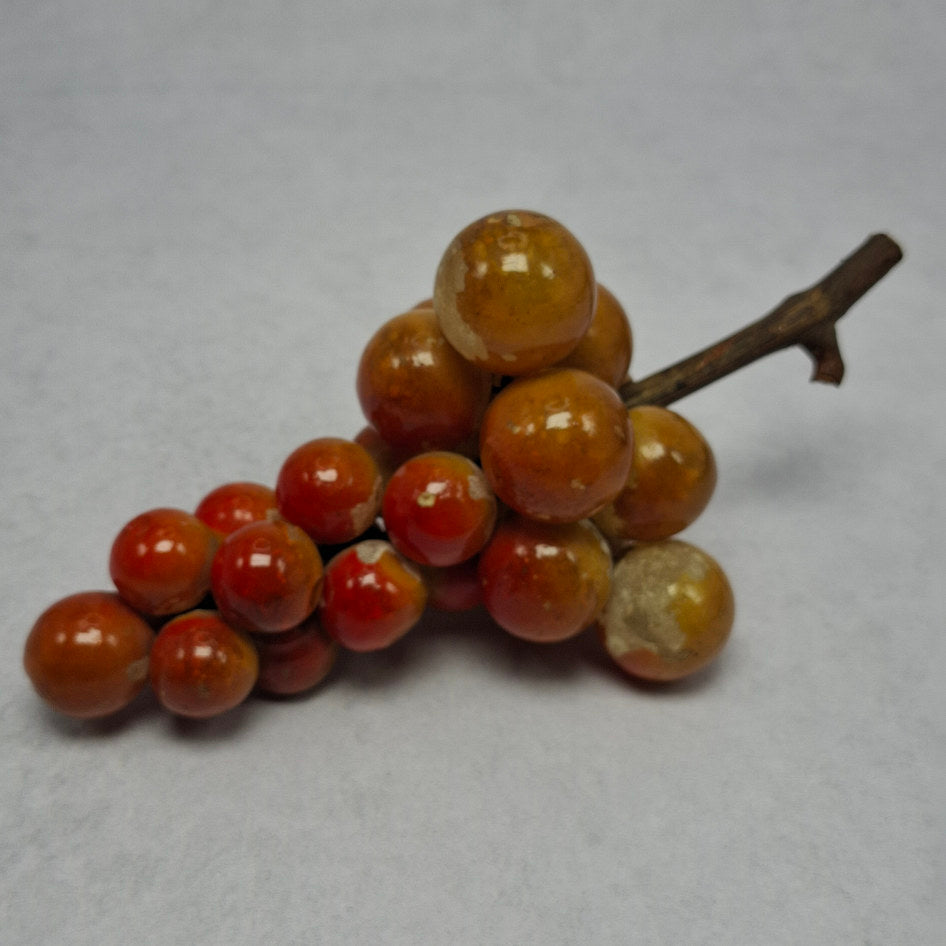 MCM Heavy Alabaster Decorative Grape Cluster Ornament
