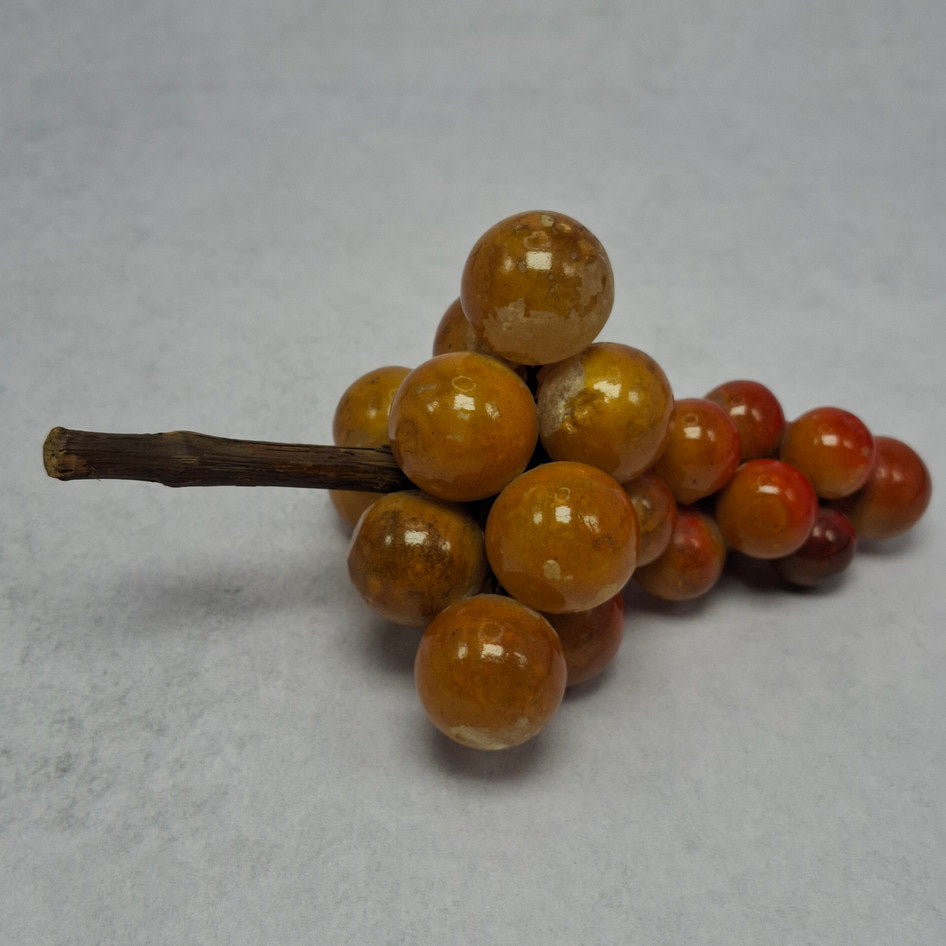 MCM Heavy Alabaster Decorative Grape Cluster Ornament