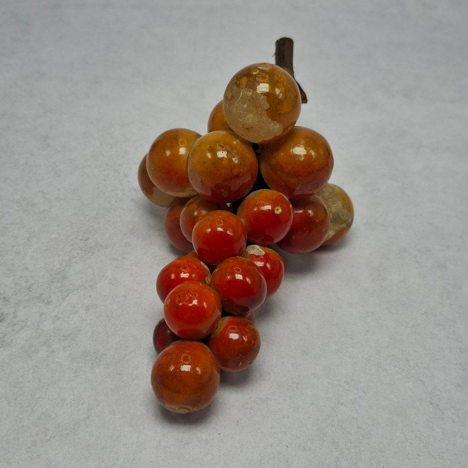MCM Heavy Alabaster Decorative Grape Cluster Ornament