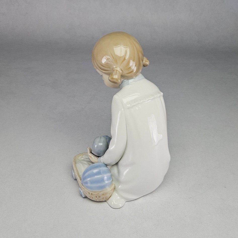 NAO by Lladró Girl with Baby Doll Porcelain Figurine