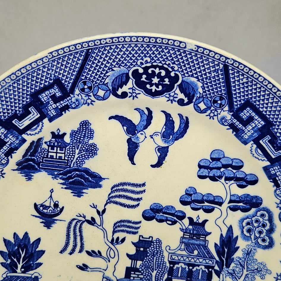 Occupied Japan Blue and White Chinoiserie Plate