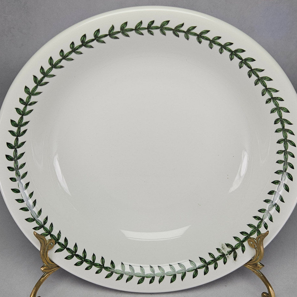 Portmeirion Botanic Garden White Bowl with Green Leaf Border