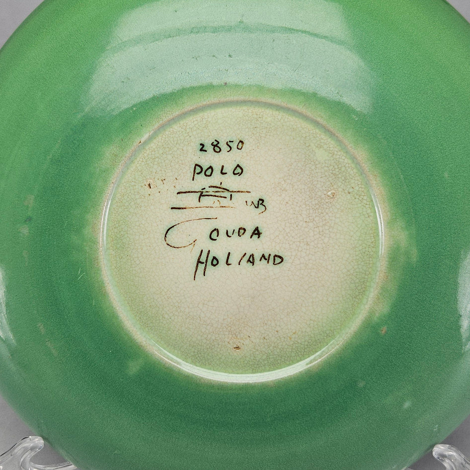 PZH Gouda Polo Hand-Painted Floral Ceramic Plate