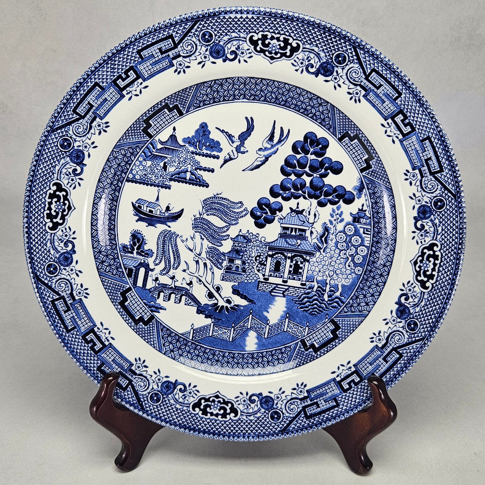 Queen’s by Churchill Blue Willow English Charger Plate, view 2