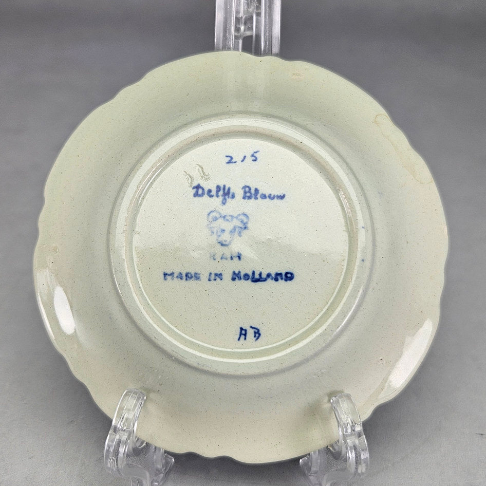 RAM Arnhem dish underside showing factory mark and painted number