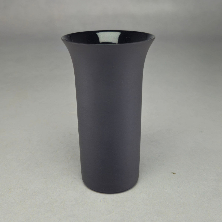 Rosenthal Porcelain Noire Pair of Matte Black Cylindrical Vases