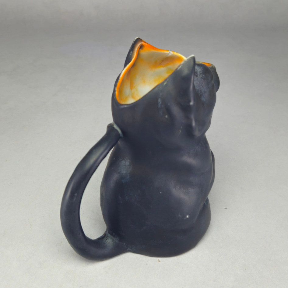 Royal Bayreuth Black Cat and Dog Novelty Creamers Set