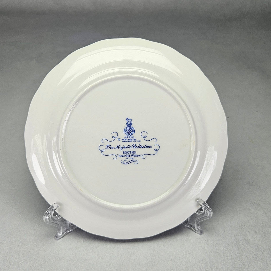 Booths Real Old Willow side plate with close floral and border details