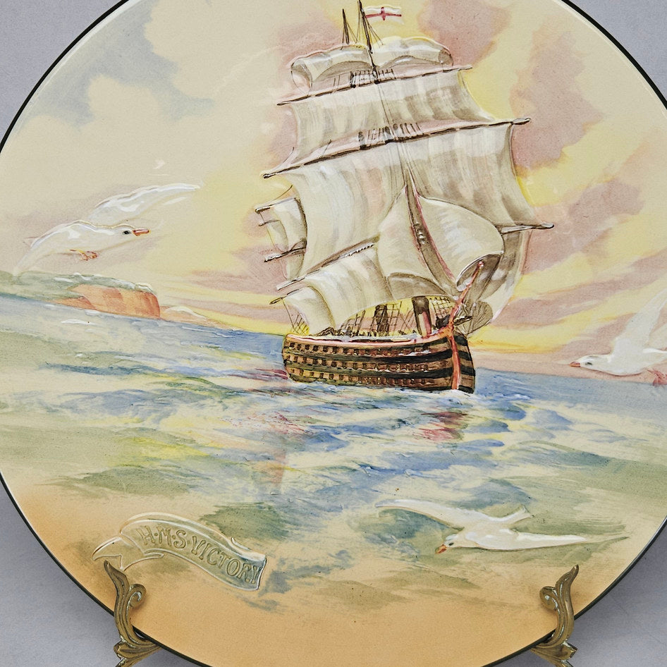 Royal Doulton Famous Ships HMS Victory Large Cabinet Plate D5957