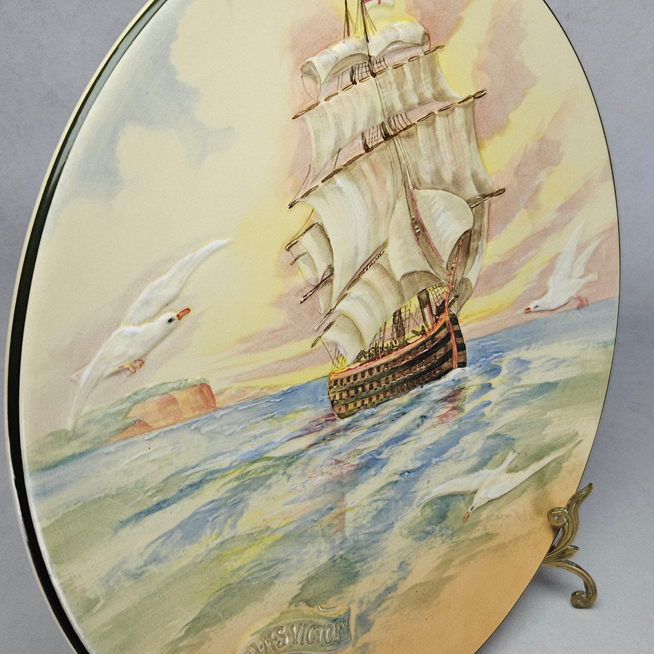Royal Doulton Famous Ships HMS Victory Large Cabinet Plate D5957