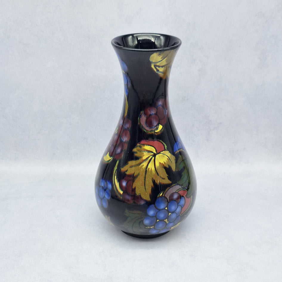Royal Stanley Ware Jacobean Cobalt Grape Motif Vase 843