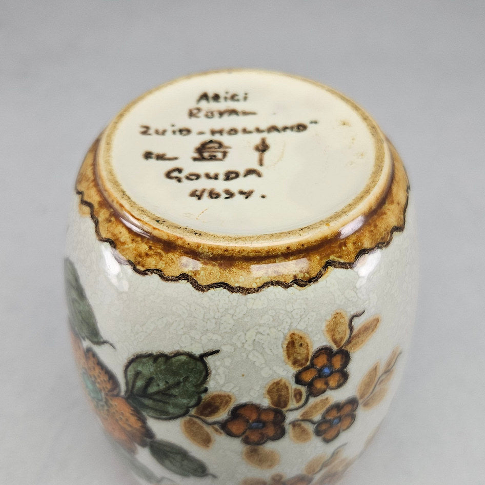 Royal Zuid-Holland PZH Gouda Amici Floral Ceramic Vase