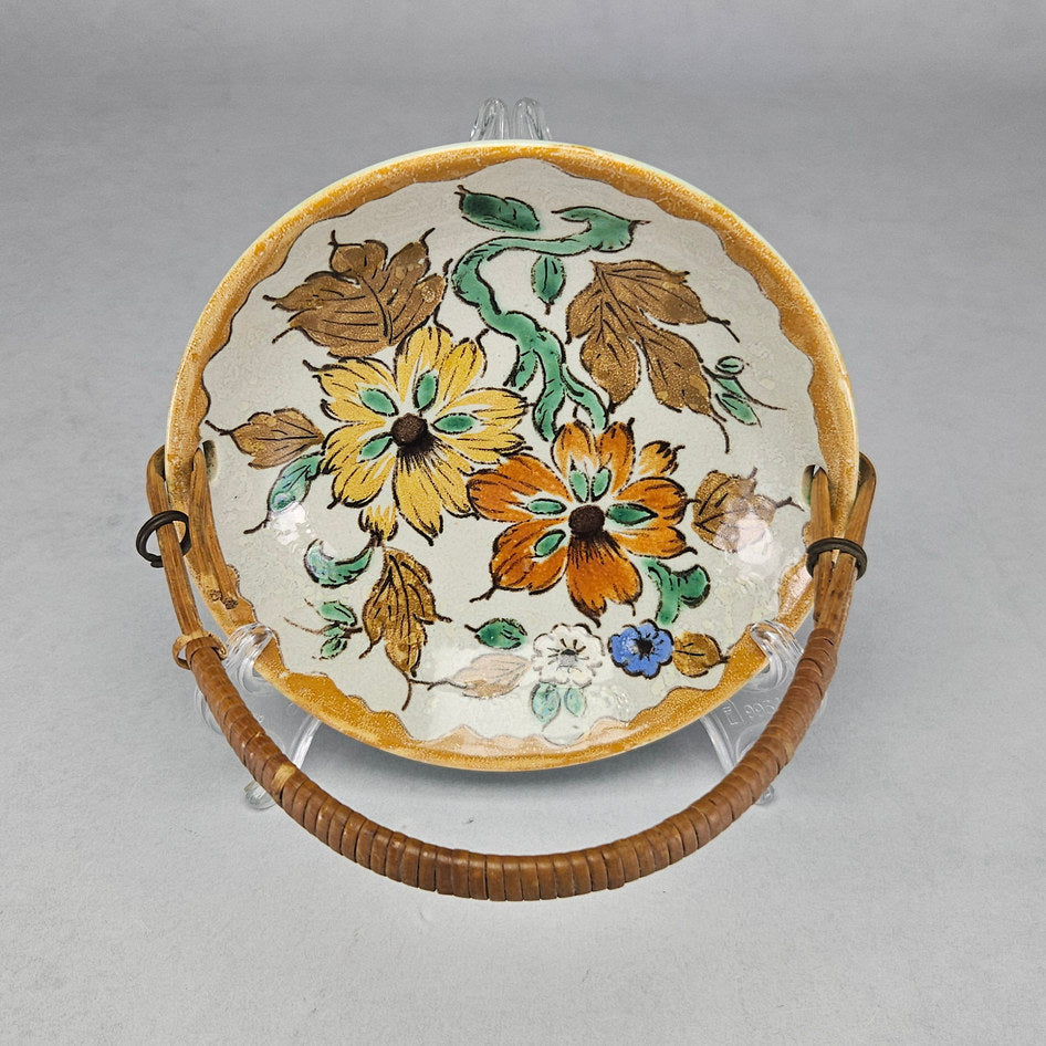 Royal Zuid-Holland PZH Gouda Floral Ceramic Basket Dish