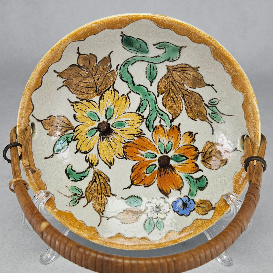 Royal Zuid-Holland PZH Gouda Floral Ceramic Basket Dish