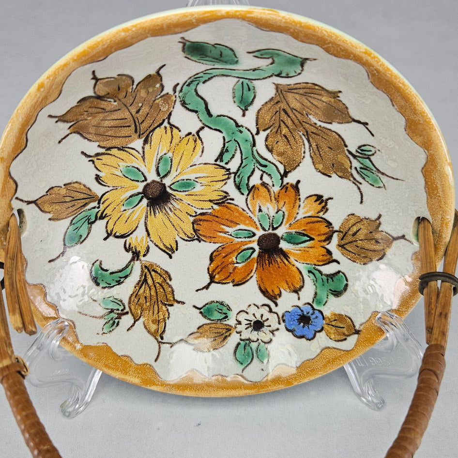 Royal Zuid-Holland PZH Gouda Floral Ceramic Basket Dish