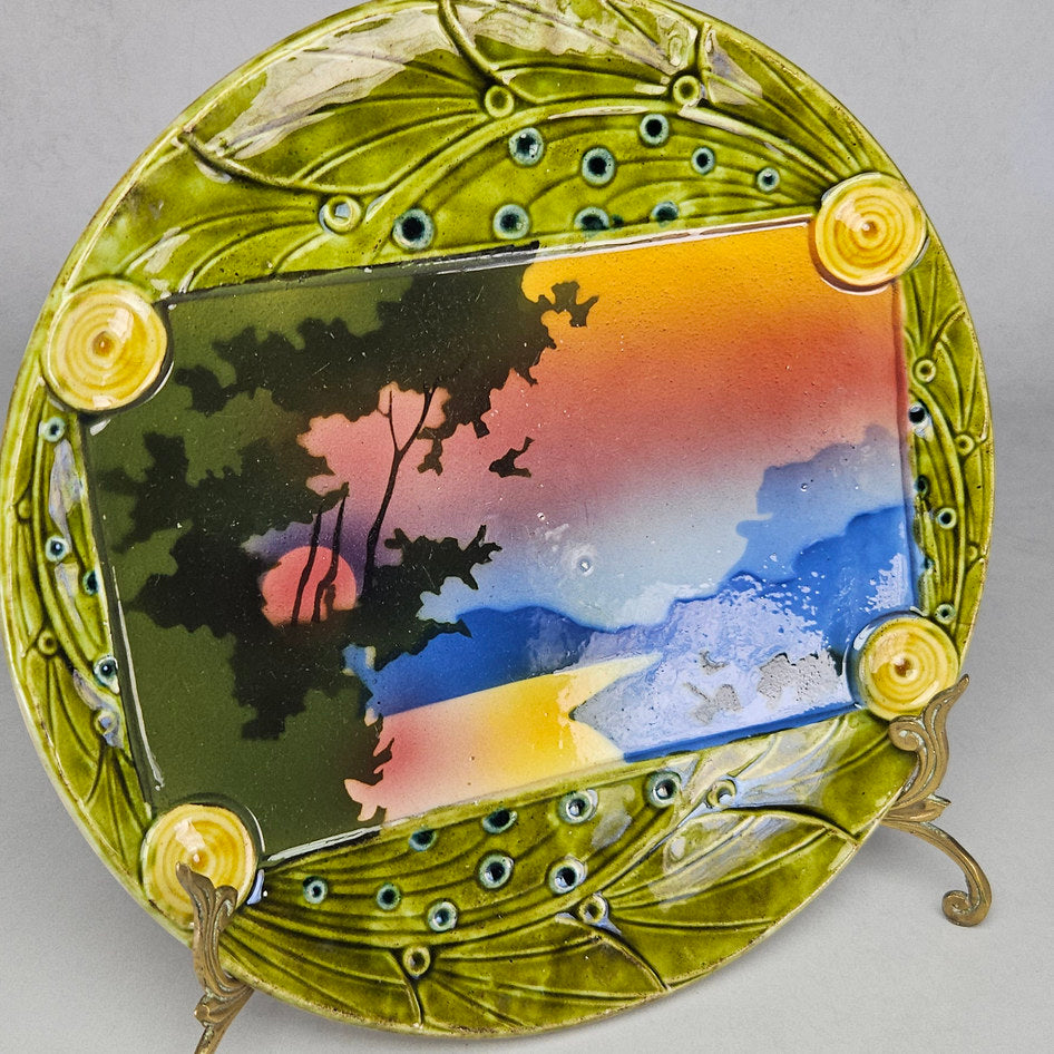 Schütz Cilli Majolica Landscape Wall Plate Model 887