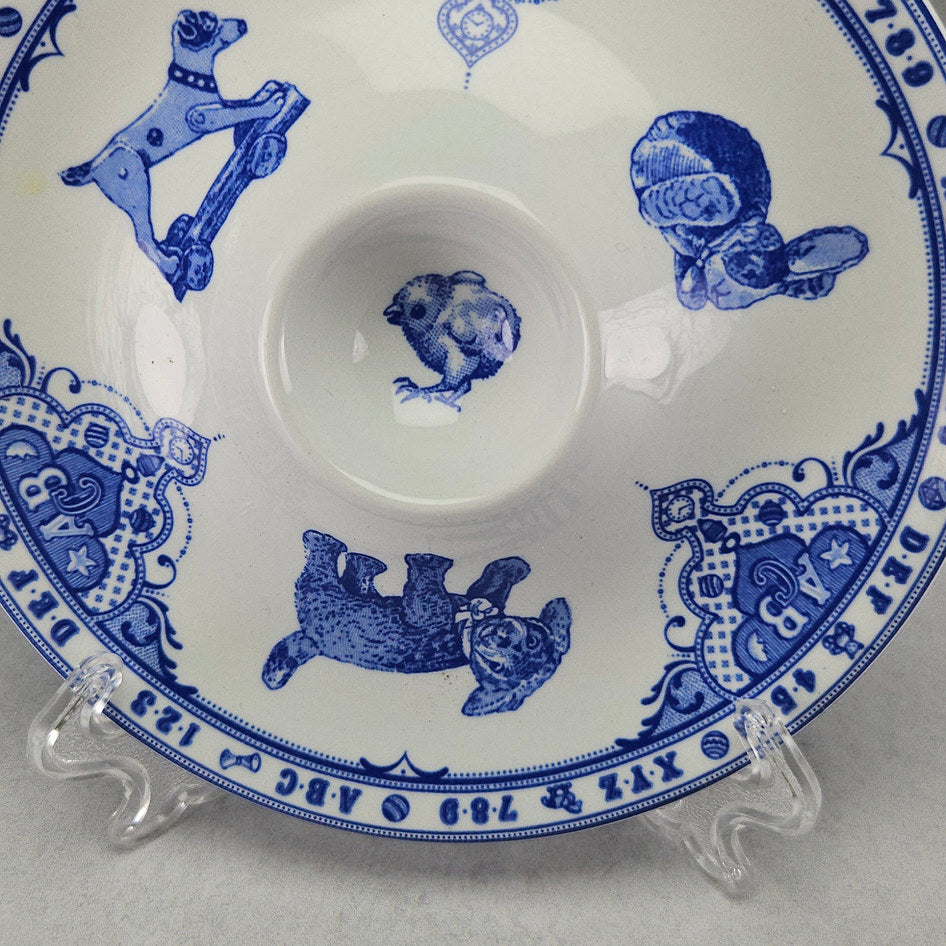 Spode Edwardian Childhood Blue Egg Plate