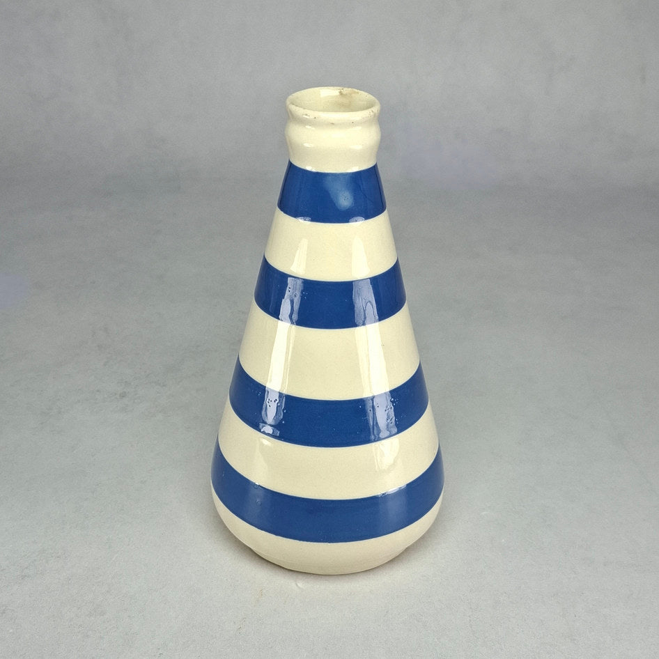 Staffordshire Chef Ware Blue and White Striped Vinegar Jar