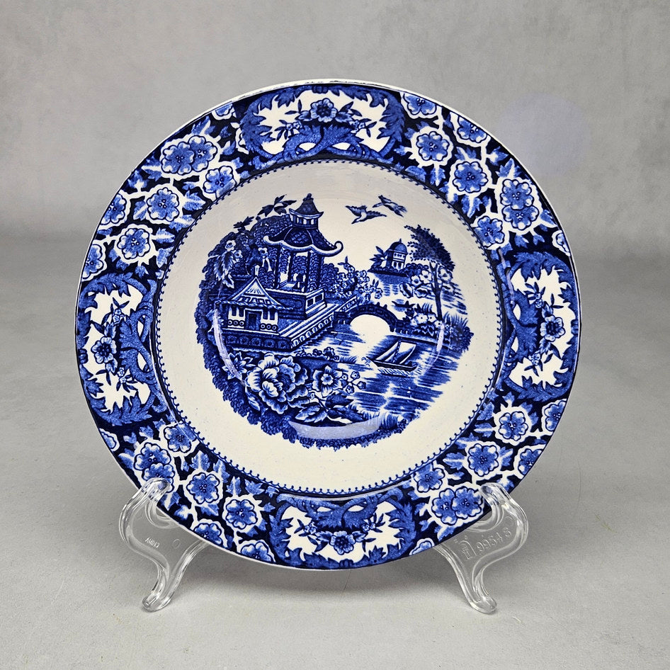 Swinnertons Olde Alton Ware Blue Pagoda Small Bowl, view 1