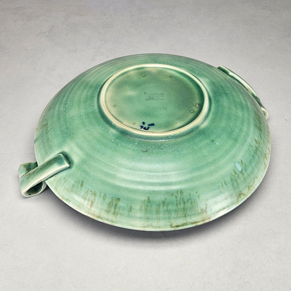 Beswick Ware green scroll handle bowl, ceramic product view 7