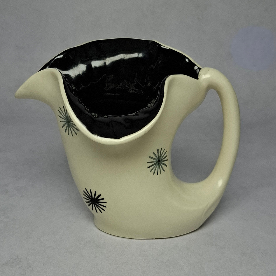 Vintage Burleigh Ware Starburst Cream and Black Ceramic Jug – Burgess & Leigh England