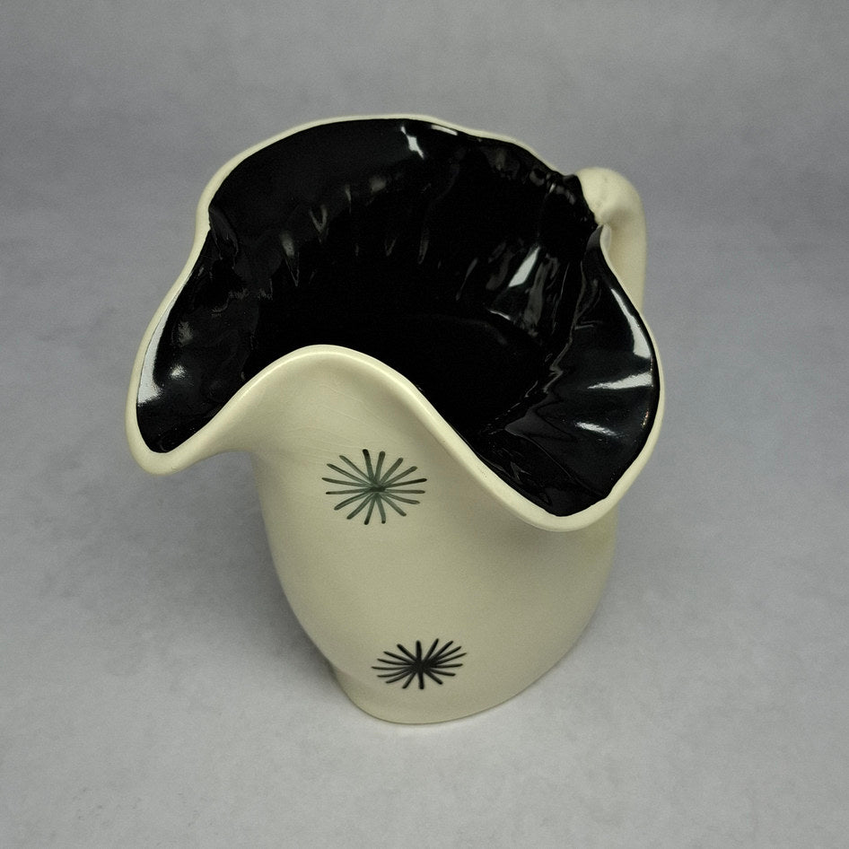 Vintage Burleigh Ware Starburst Cream and Black Ceramic Jug – Burgess & Leigh England