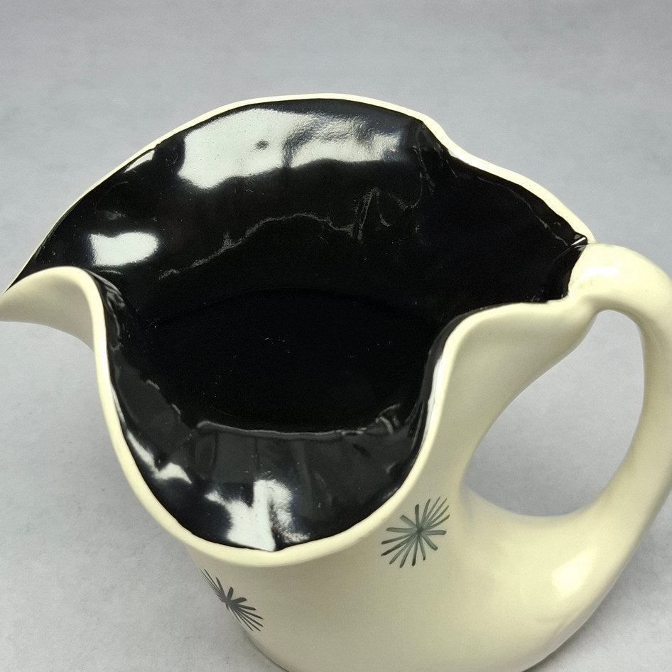 Vintage Burleigh Ware Starburst Cream and Black Ceramic Jug – Burgess & Leigh England