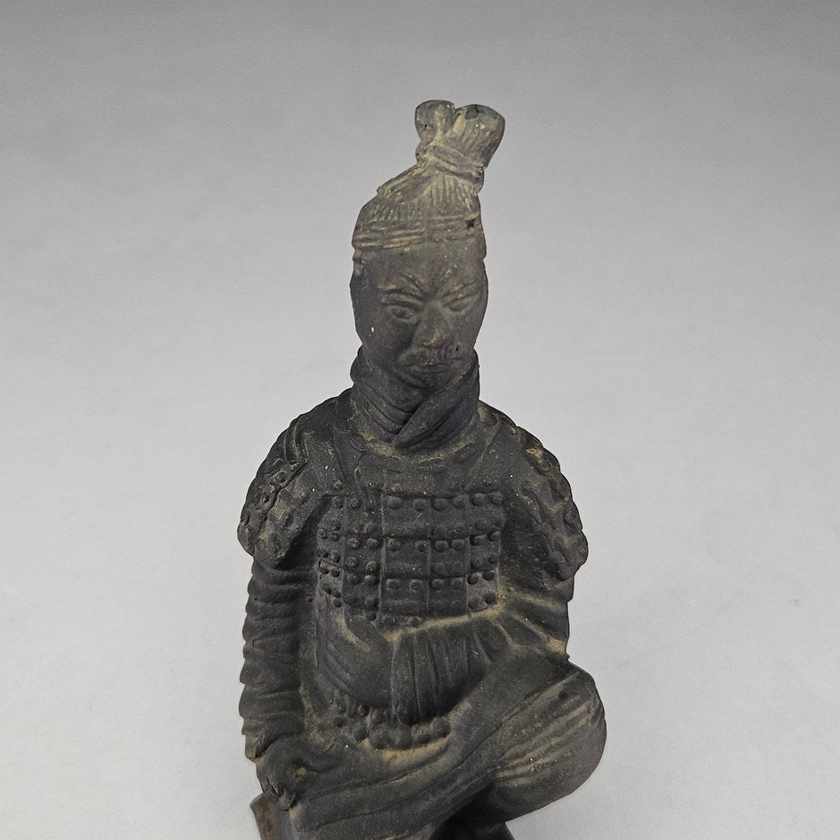 Vintage Chinese Terracotta Warrior Kneeling Statue
