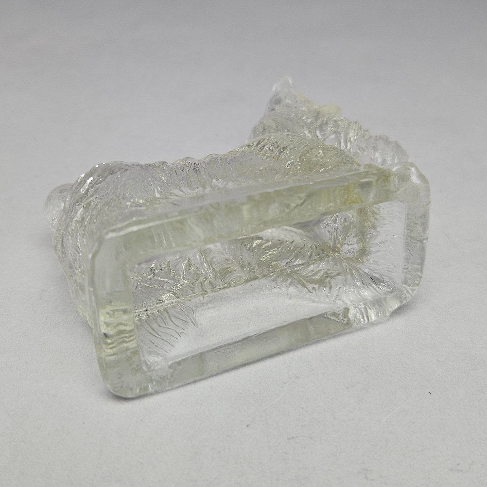 Vintage Clear Pressed Glass Scottish Terrier Candy Container
