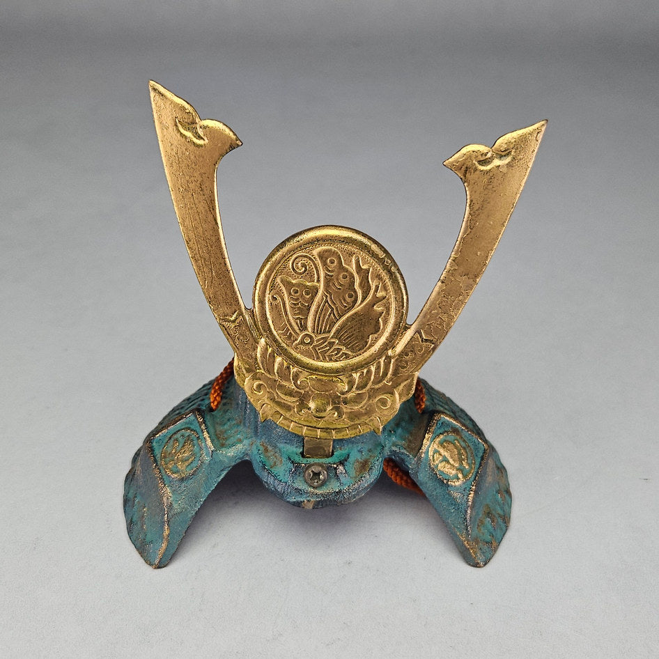 Vintage Japanese Samurai Kabuto Cast Iron Helmet