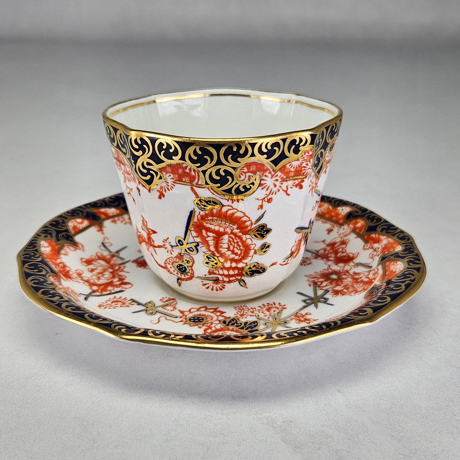 Royal Crown Derby cup showing cobalt and gilt borders