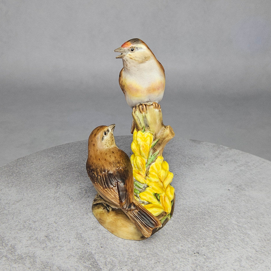 Royal Worcester linnets figurine 3365, side angle view
